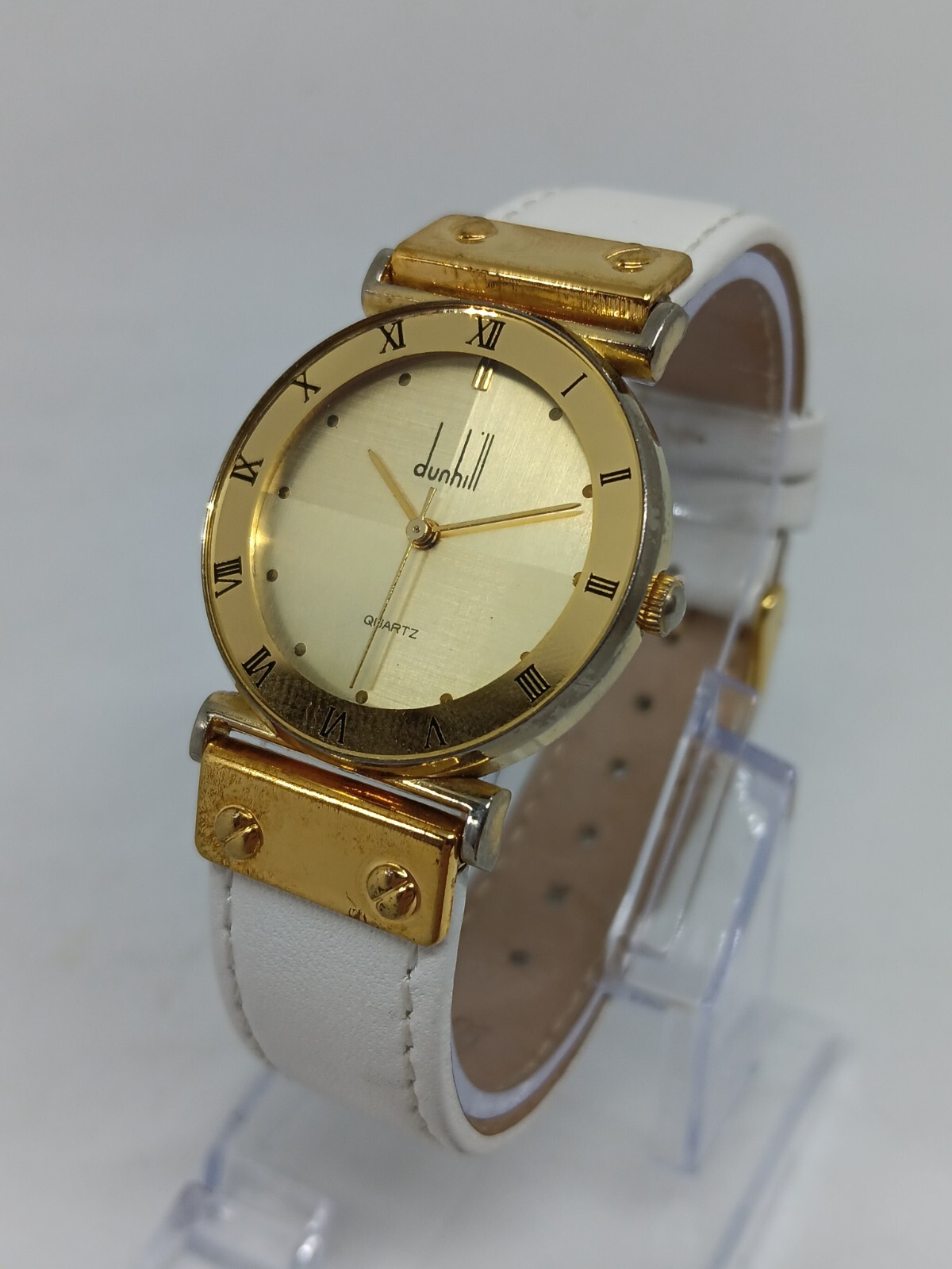 Vintage Dunhill Overseas 2035-15 Women’s 30mm Gold Tone Quartz Watch