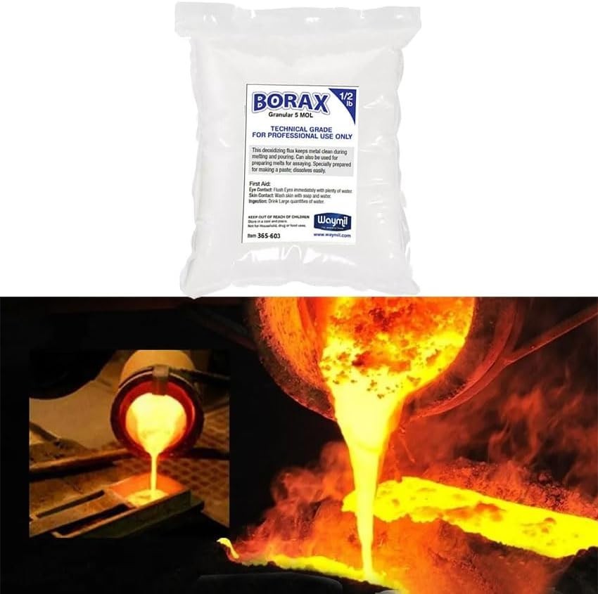 1/2lb Borax Flux for Assaying & Jewelry Melting – Clean Casts Guaranteed