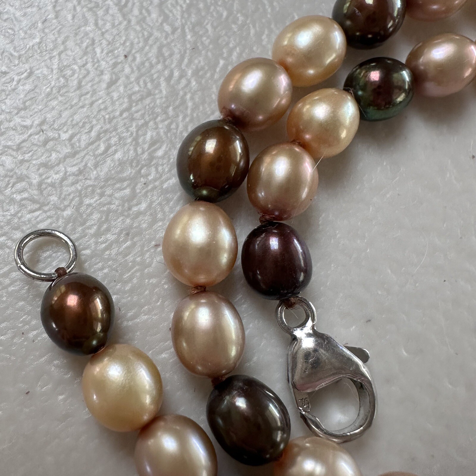 HONORA PEARL NECKLACE GOLDEN BROWN CREAM CHAMPAGNE WINE Chocolate Multicolor