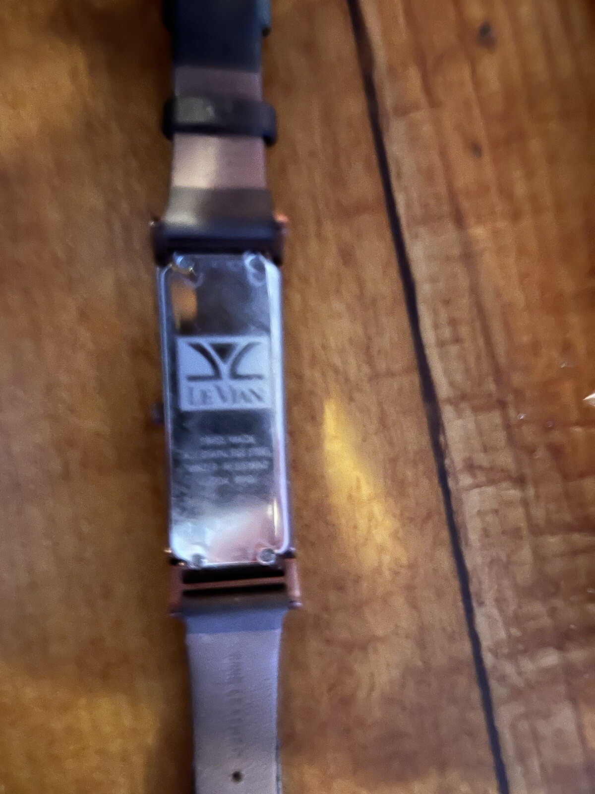 LeVian watch featuring Chocolate Diamonds in Stainless Steel with Leather Band