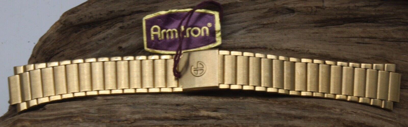 6.5″ GOLD TONE NEW ARMITRON TIMEX WATCH BAND 12.2mm LUG NOS (BQ3)