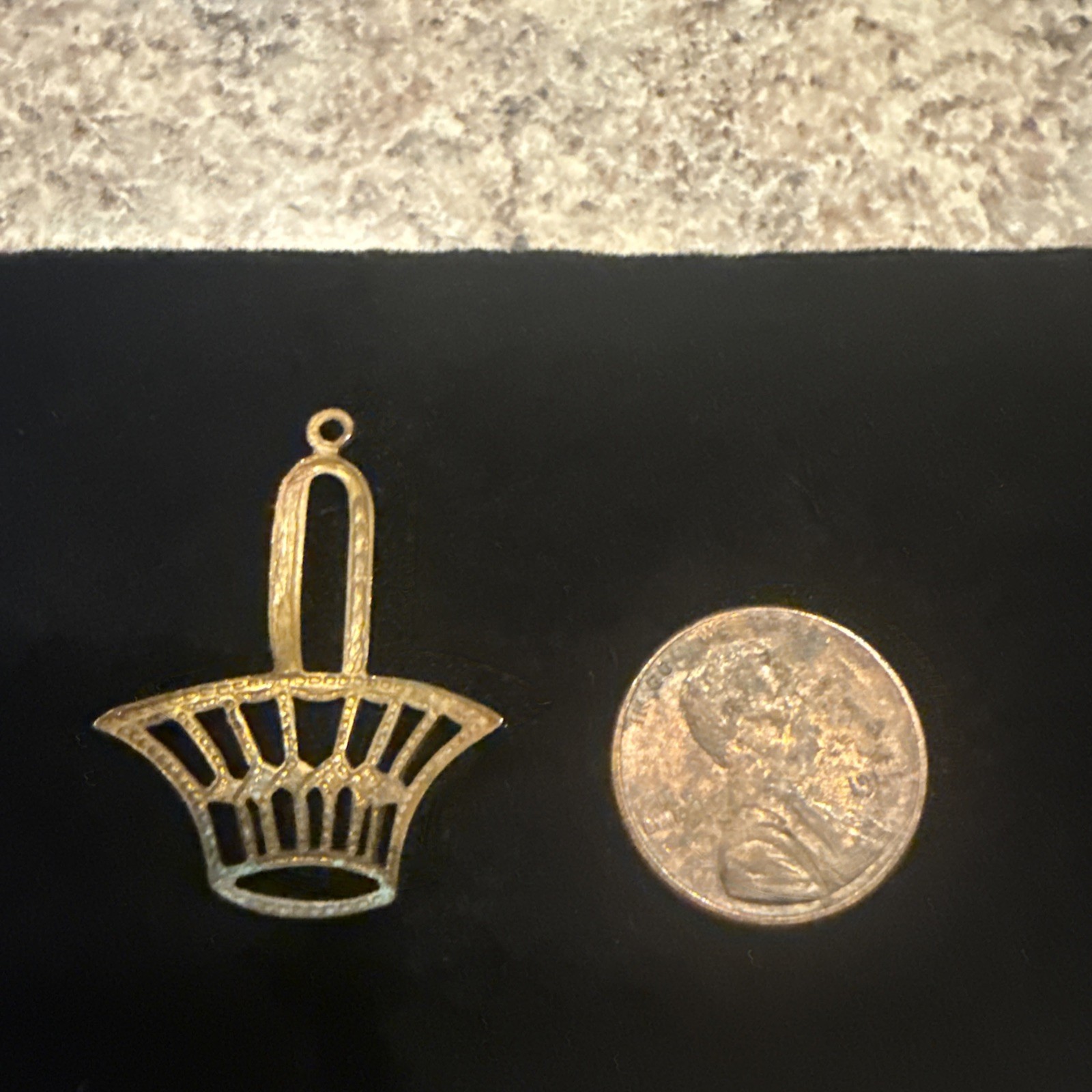 vintage brass Stampings jewelry findings Little Baskets
