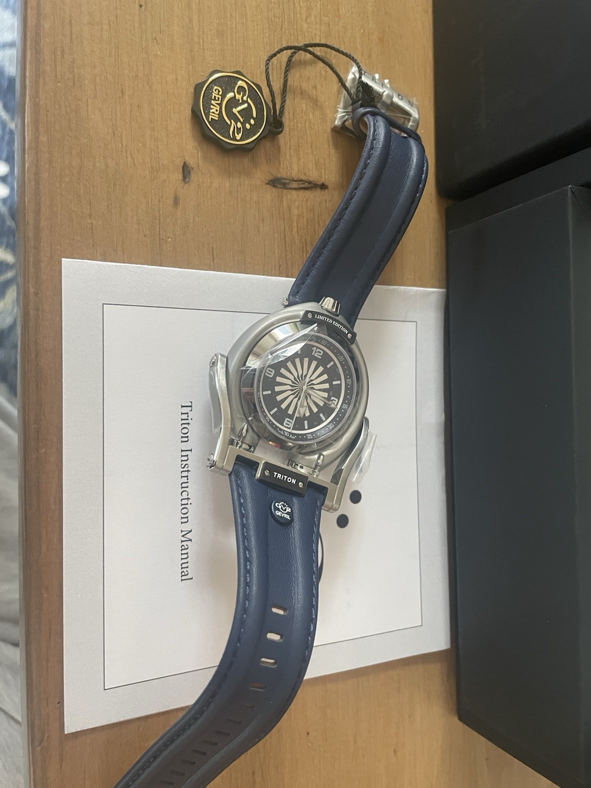 GV2 Gervil Men’s 3407 Triton Swiss Automatic Watch 49mm Stainless Steel Limited