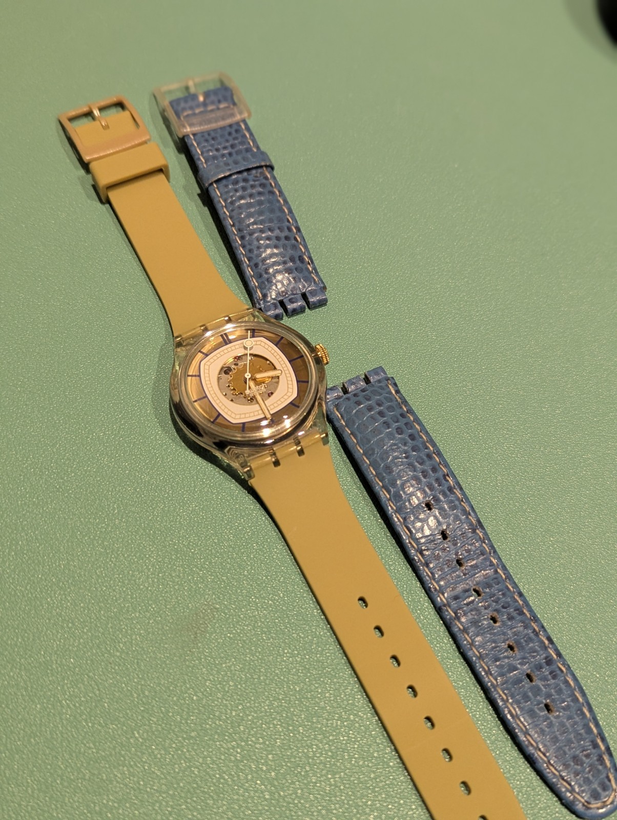 1995 Swatch Automatic 36mm Hidden View Sak117 Original Strap Runs & Keeps Time