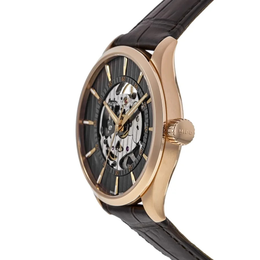 New Mido Multifort Skeleton Vertigo Anthracite Men’s Watch M038.436.36.061.00