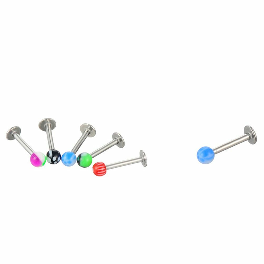 Lot 110 PCS Body Piercing Eyebrow Navel Belly Tongue Lip Bar Ring Mixed Colors