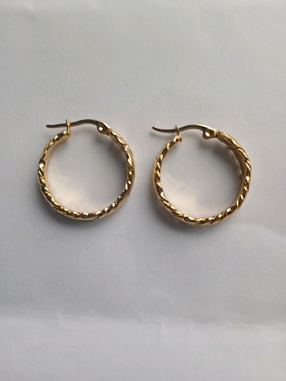 Bonded Gold On Silver Medium Hoops, Tarnish Free And Waterproop