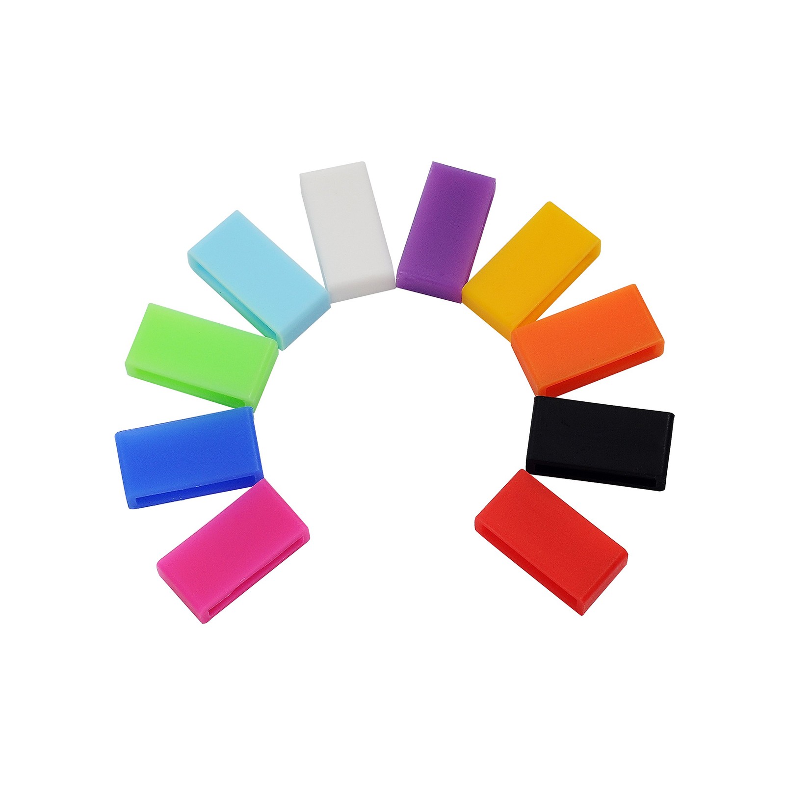 20Pcs Protective Silicone Fastener Rings Holder, Mixed-Color Small