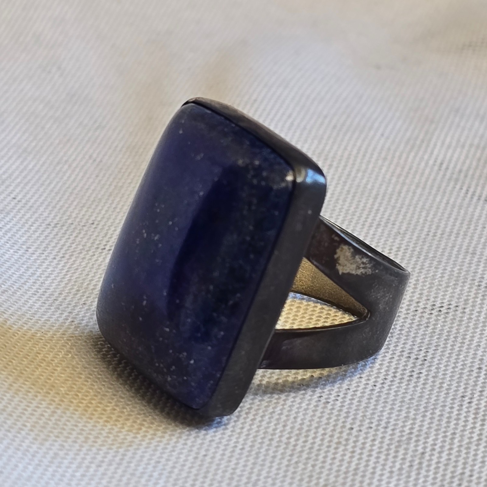 Sterling Silver Jay King Ring 15.7g Fine Jewelry Size 7.5 Lapis Color *READ*