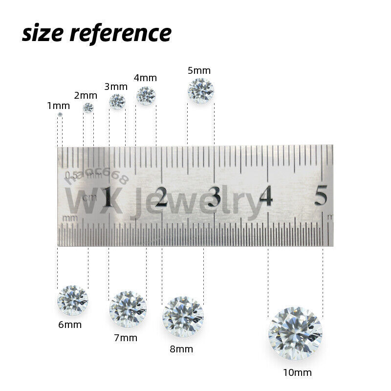 15~100mm Round White Loose CZ Stone Cubic Zirconia AAAAA Gemstone Large size