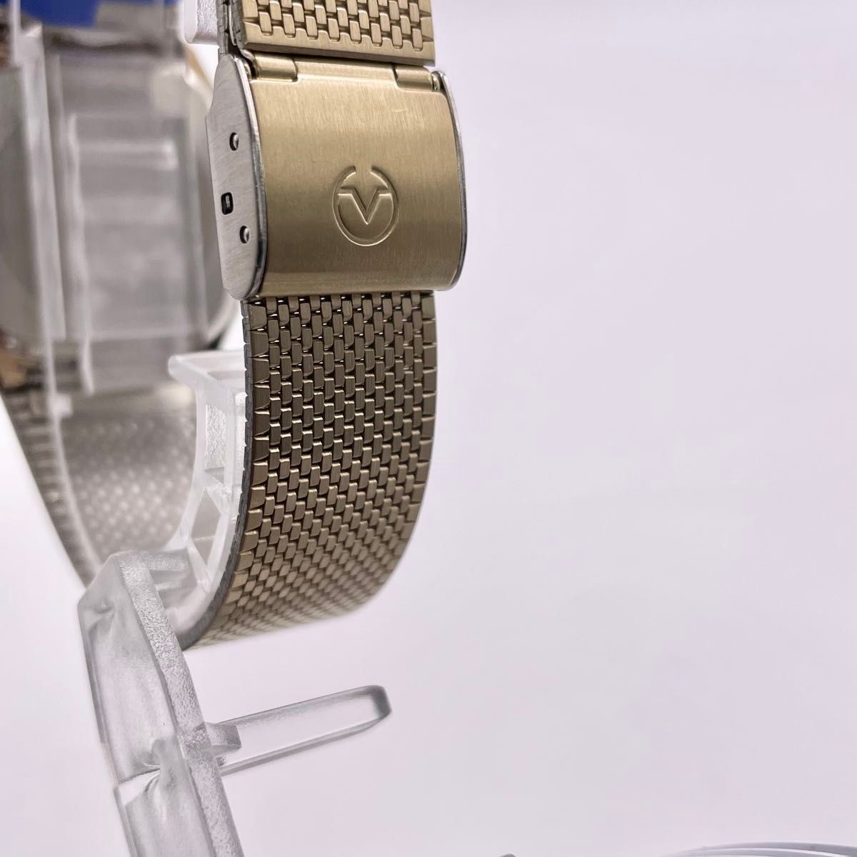 Brand new AUREOLE Quartz Watch Gold Square Cut Glass Men’s