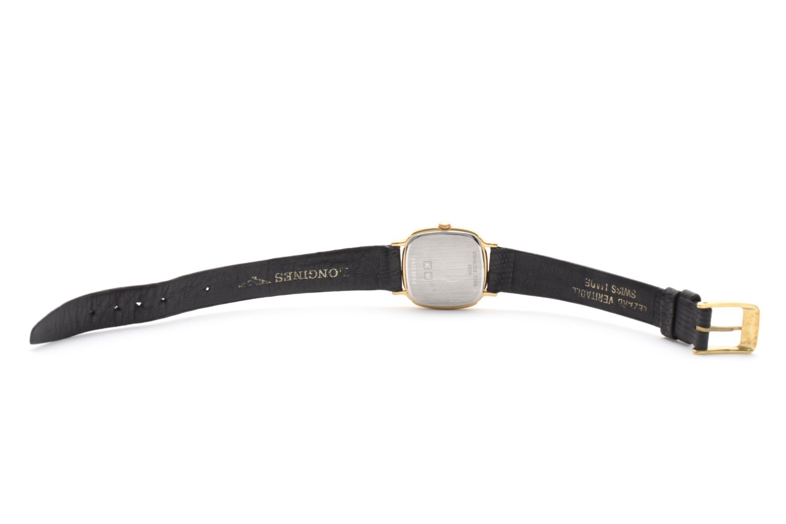 Vintage [N MINT] LONGINES 153 6880 Gold White Dial 22mm Qz Ladies Watch JAPAN