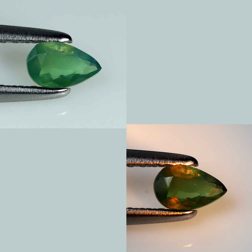 0.23 ct Pear (5.16 x 3.22 mm) Green Natural Unheated Alexandrite Gemstone