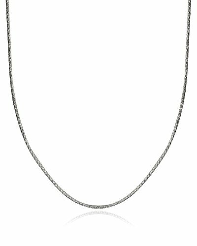 1mm Diamond-Cut Snake Chain Necklace – 925 Sterling Silver – High Shine Finish