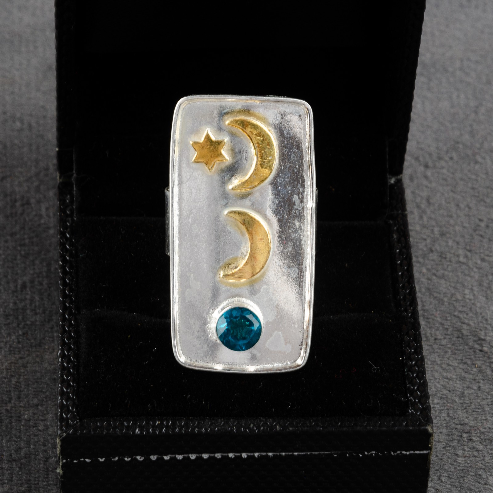 Sterling Silver Apatite Stone Handcrafted Boho Band Ring Jewelry Size All Sizes