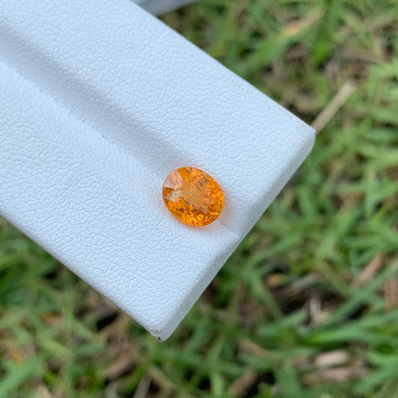 2.30 Cts Natural Orange Garnet MI Clarity Oval Cut Loose Gemstone Tanzania