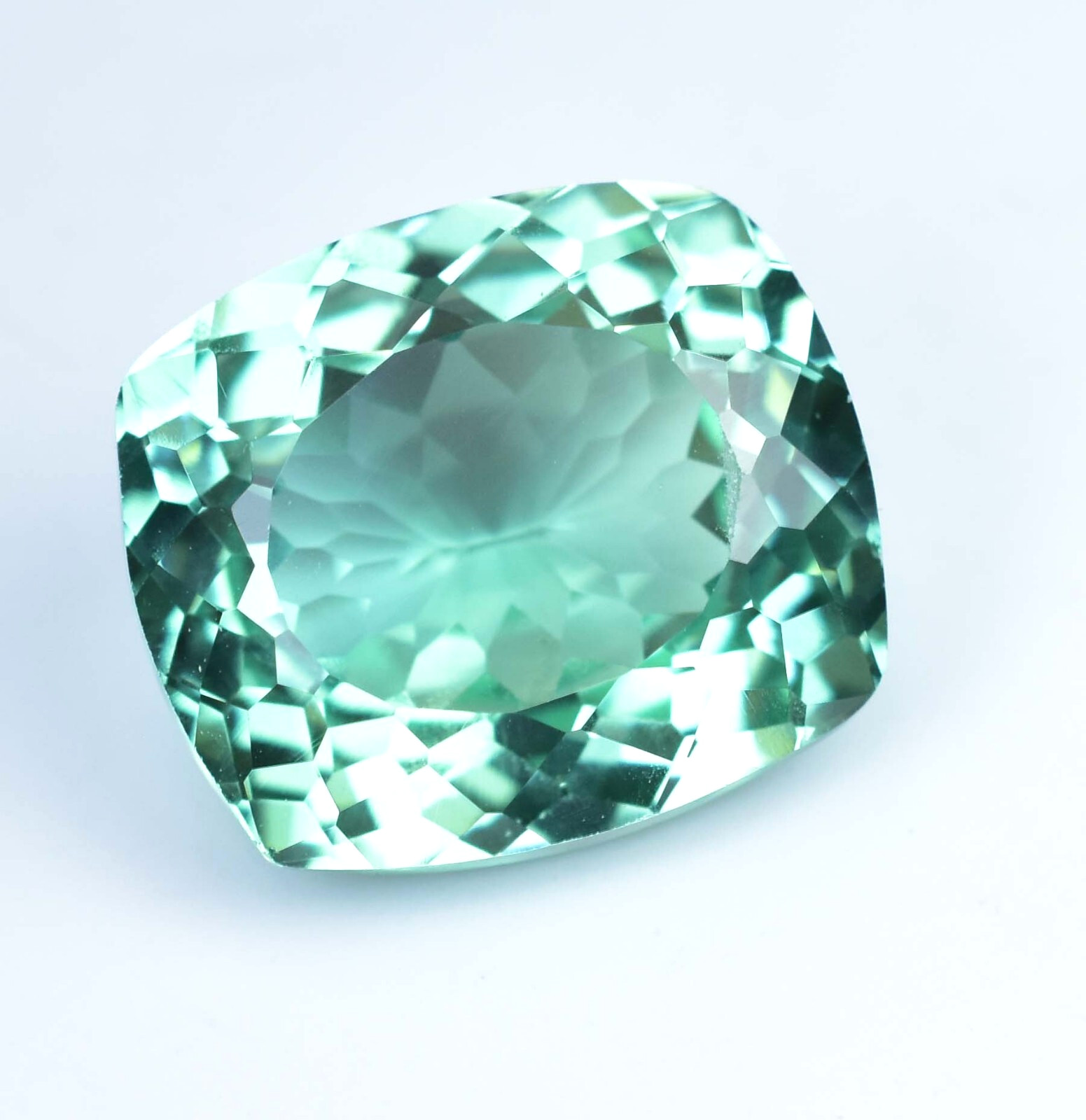 Natural Montana Green Sapphire 21.10CT Certified Cushion Stunning Loose Gemstone