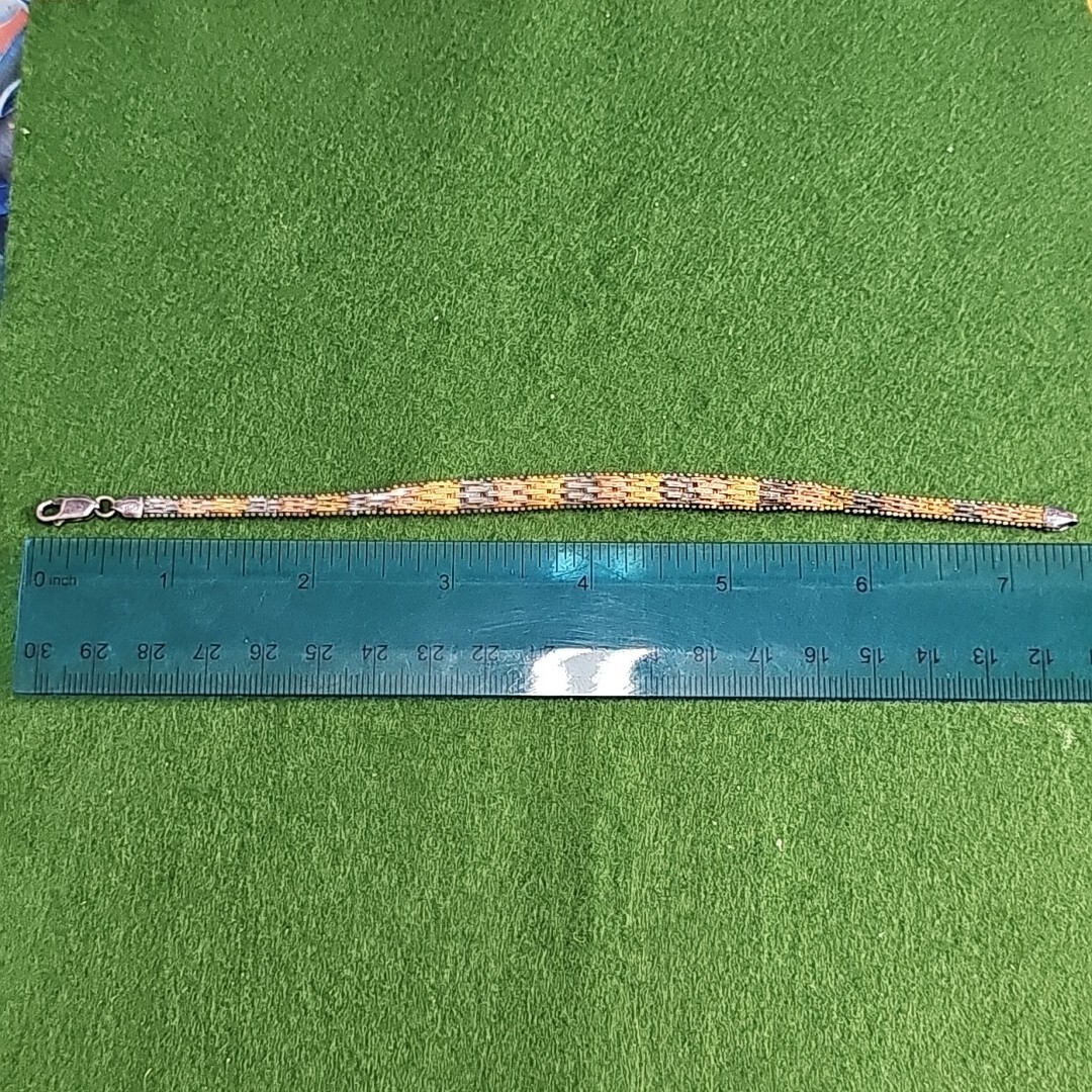 Italy Milor 925 Sterling Silver Multicolor Bracelet 7.25in 11.3g I612