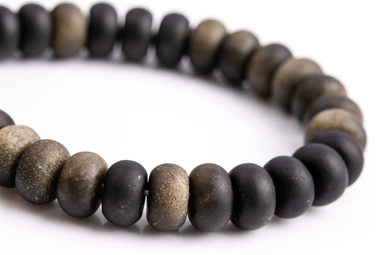 Natural Matte Golden Obsidian Beads Grade A Rondelle Loose Beads 6x4MM 8x5MM