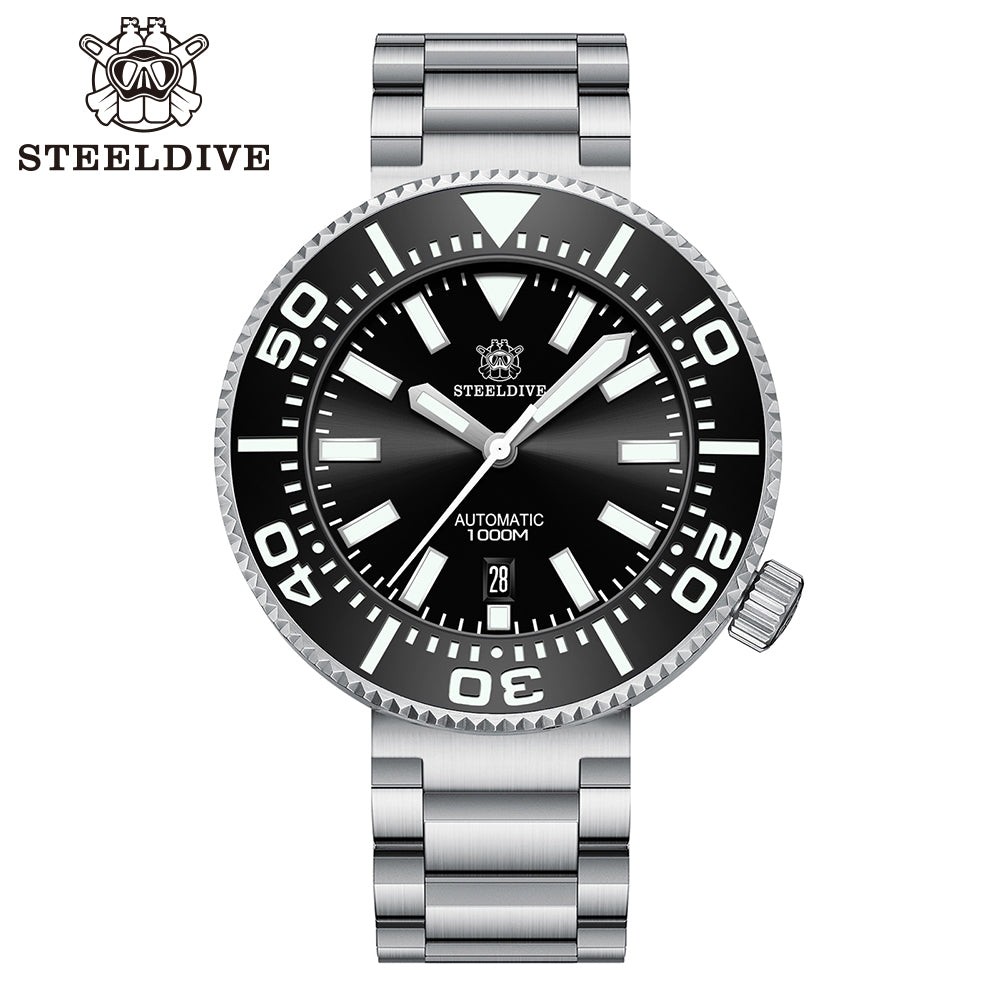 STEELDIVE SD1976P Mens 48mm 1000M Automatic Dive Watch NH35 Sapphire Steel