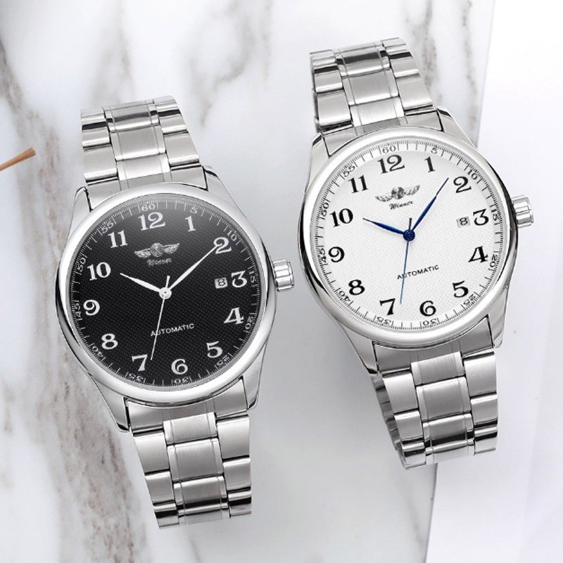 Men’s Automatic Mechanical Watch Date Stainless Steel Easy Read Watches for Men