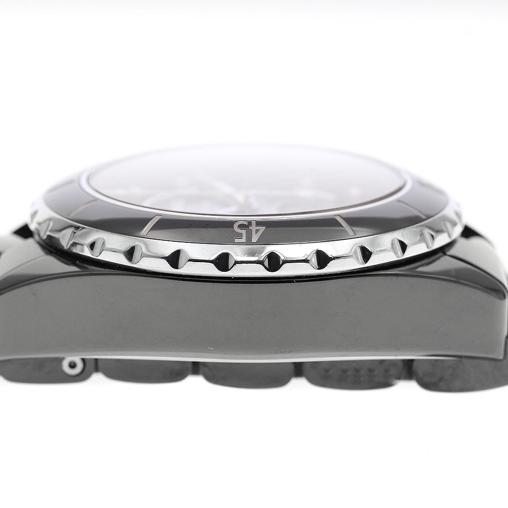 CHANEL J12 H2419 Chronograph 9P Diamond Black Dial Automatic Men’s Watch_942741