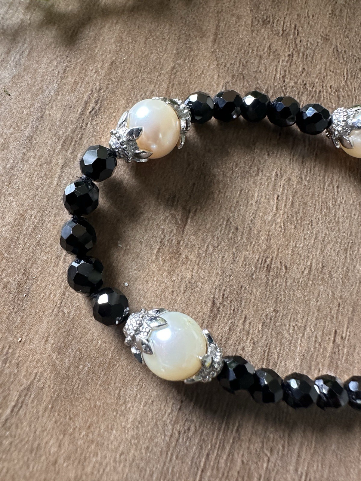 Gabriel & Co Ladies 2014 Roaring 20’s Toggle Sterling Bracelet Black Onyx Pearl