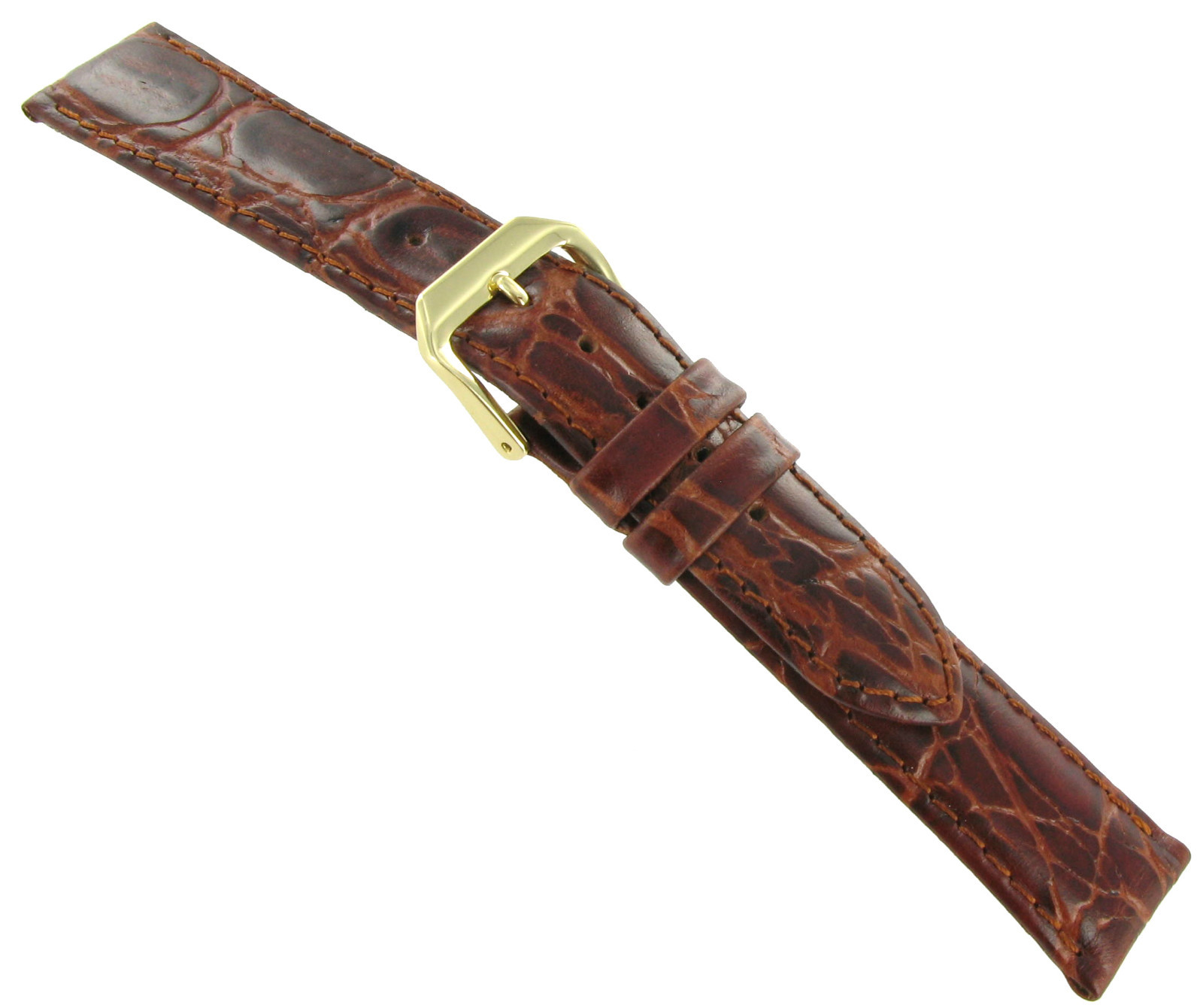 13mm Kreisler Honey Tan Brown Croco Grain Genuine Leather Ladies Band Reg BOGO!