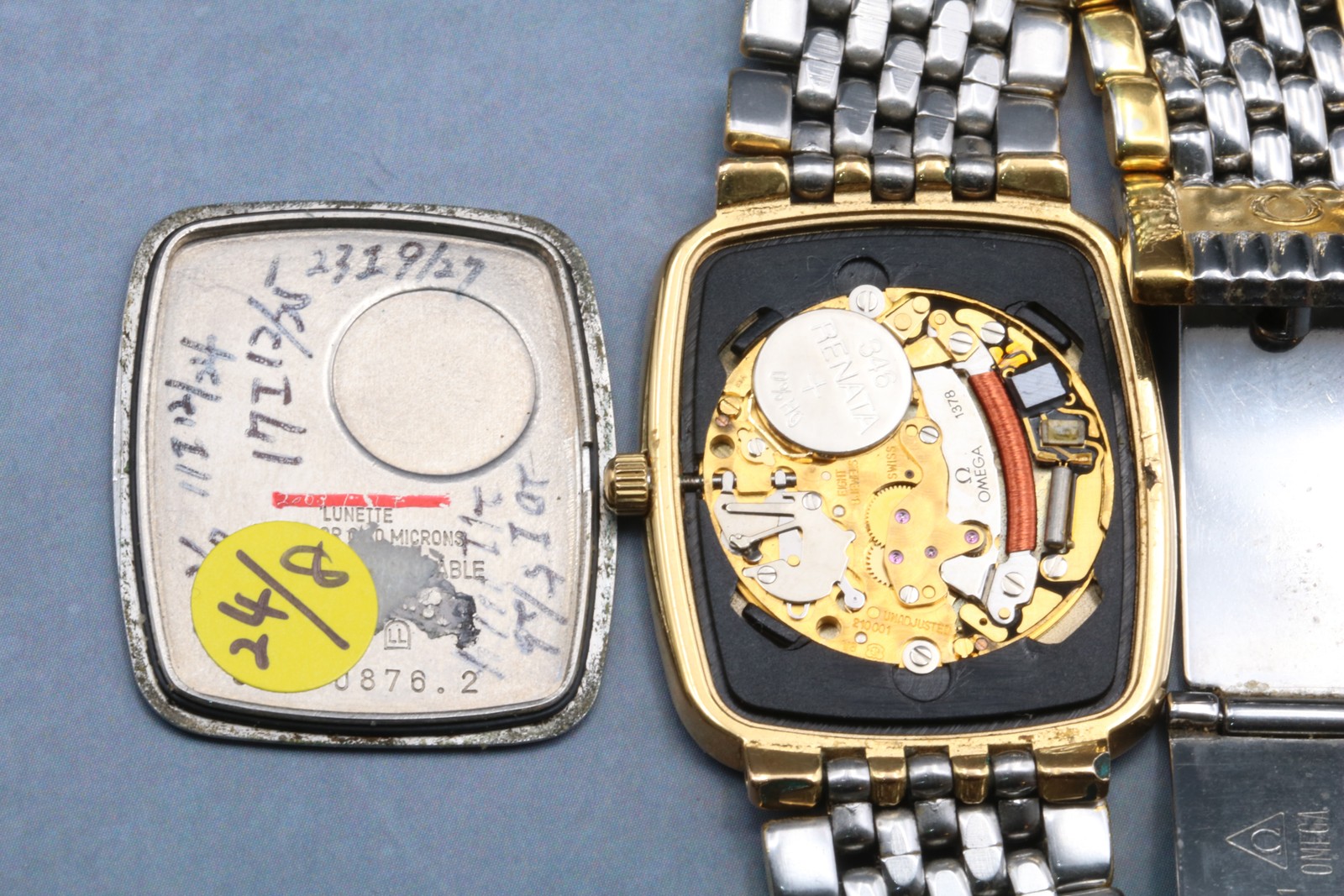 [Near MINT] Vintage OMEGA De Ville Cal.1378 Gold Square Quartz Men’s Watch JAPAN