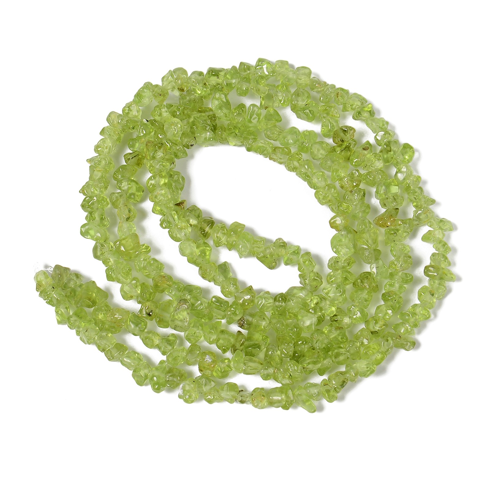 Natural Peridot Irregular Nugget Chips Beads Approx 4-5mm 34″ Strand