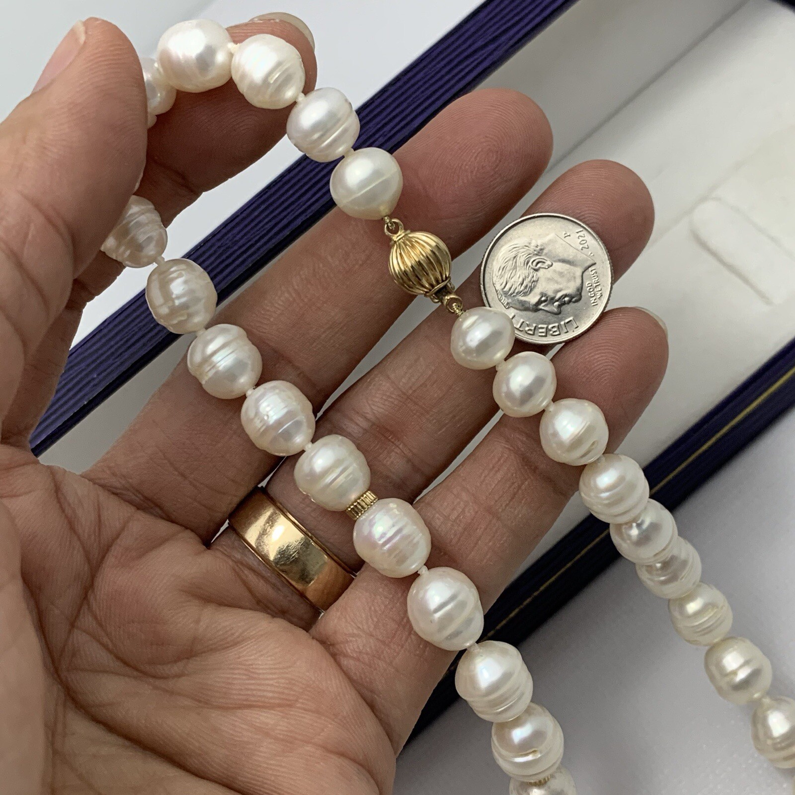 Japan Cultured Pearls Baroque Necklace 8.7 – 11mm Pearl 14k Gold