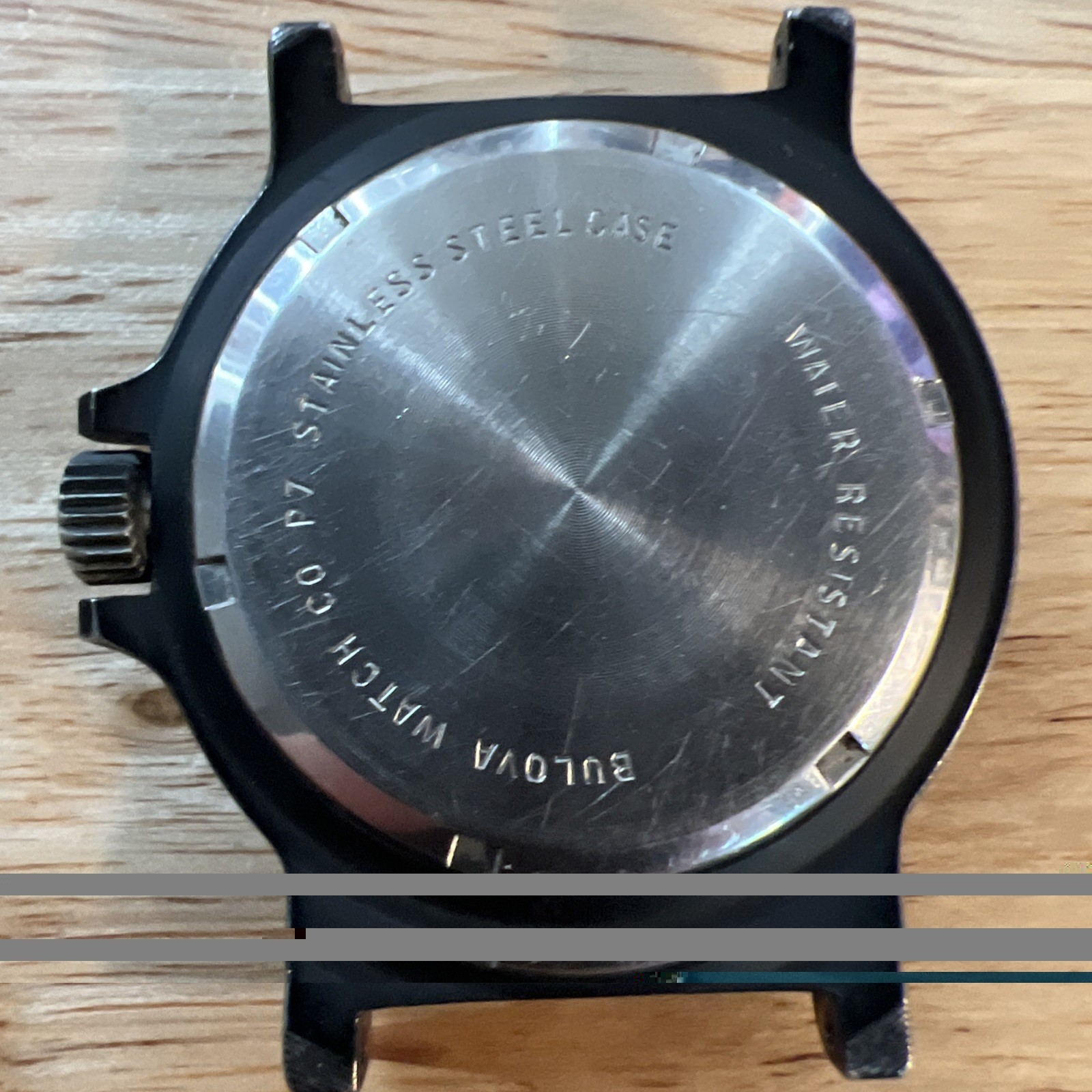 Bulova Marine Star Diver Black Watch C8671021 Running Missing dial but works