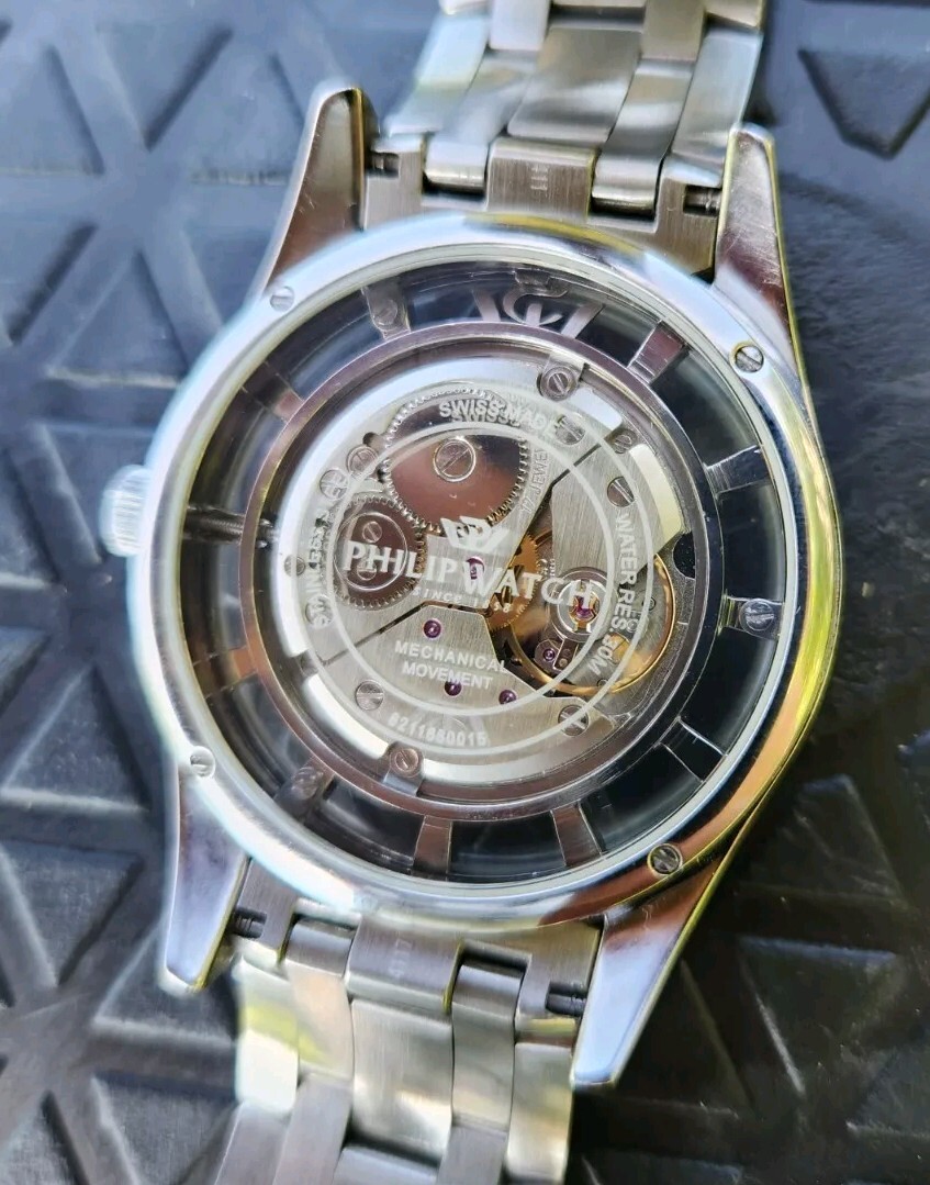 Philip Watch Floating Sunray Exhibition Mechanical ETA 7001 Men’s 39mm Watch!!!