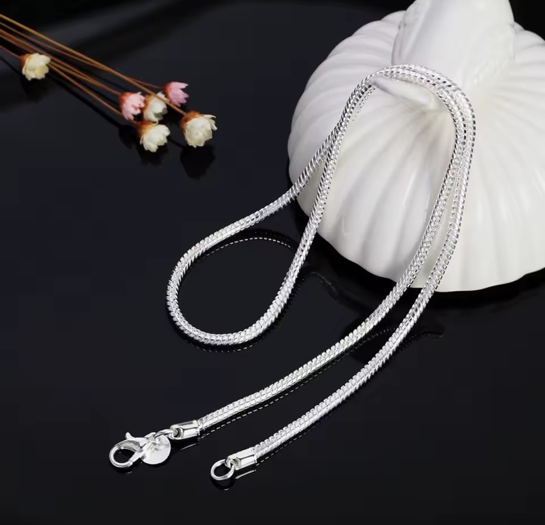 925 Sterling Silver Chain Necklace .925 Italy All Sizes