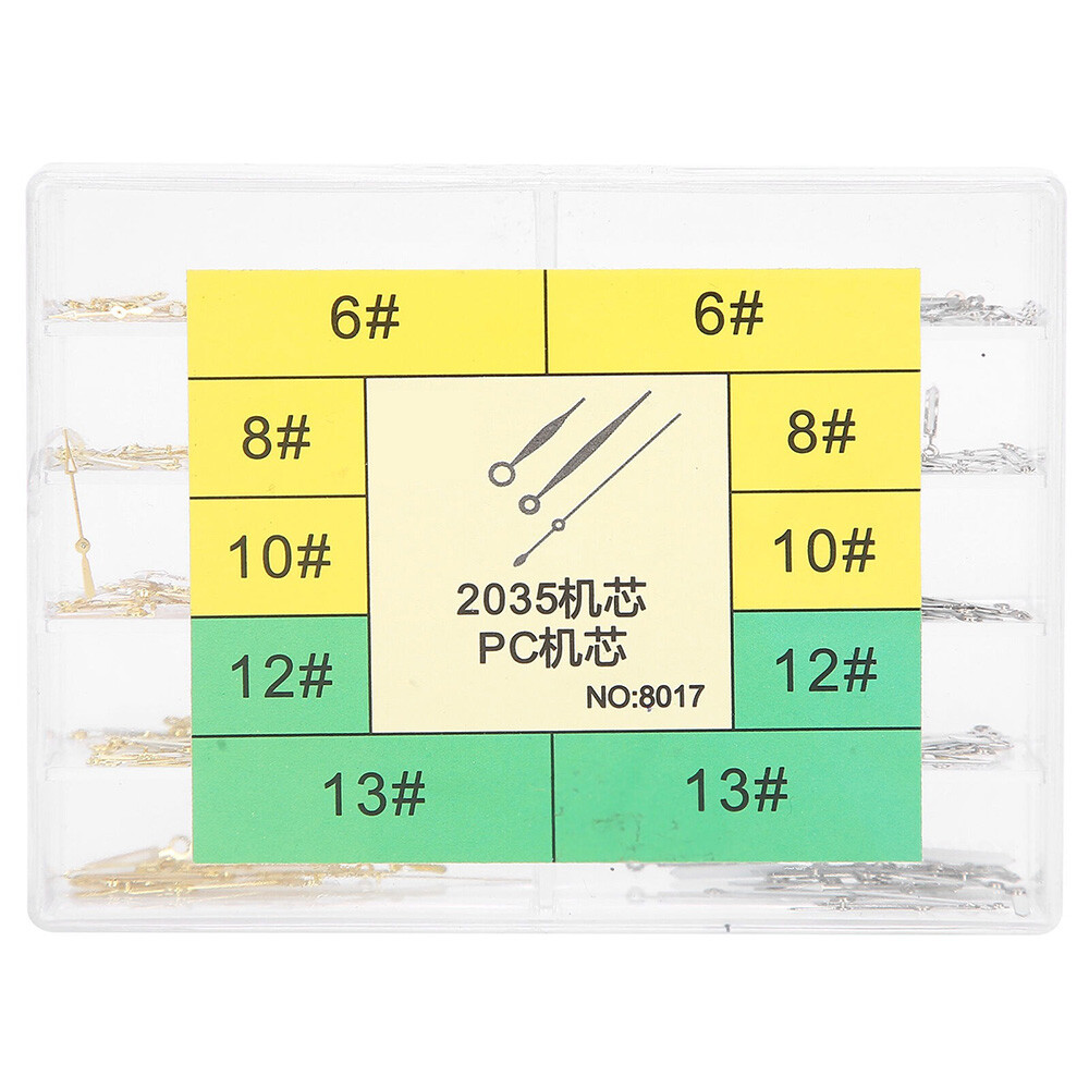 250Pcs Mixed Hour Minute Second Watch Hands Watchmakers Repair Spares Parts Tool