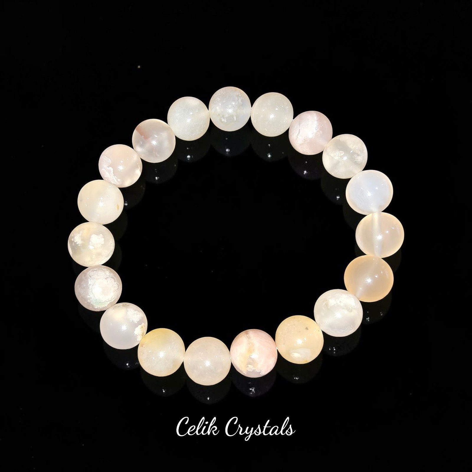 Flower Agate Bracelet 10mm Natural Stones