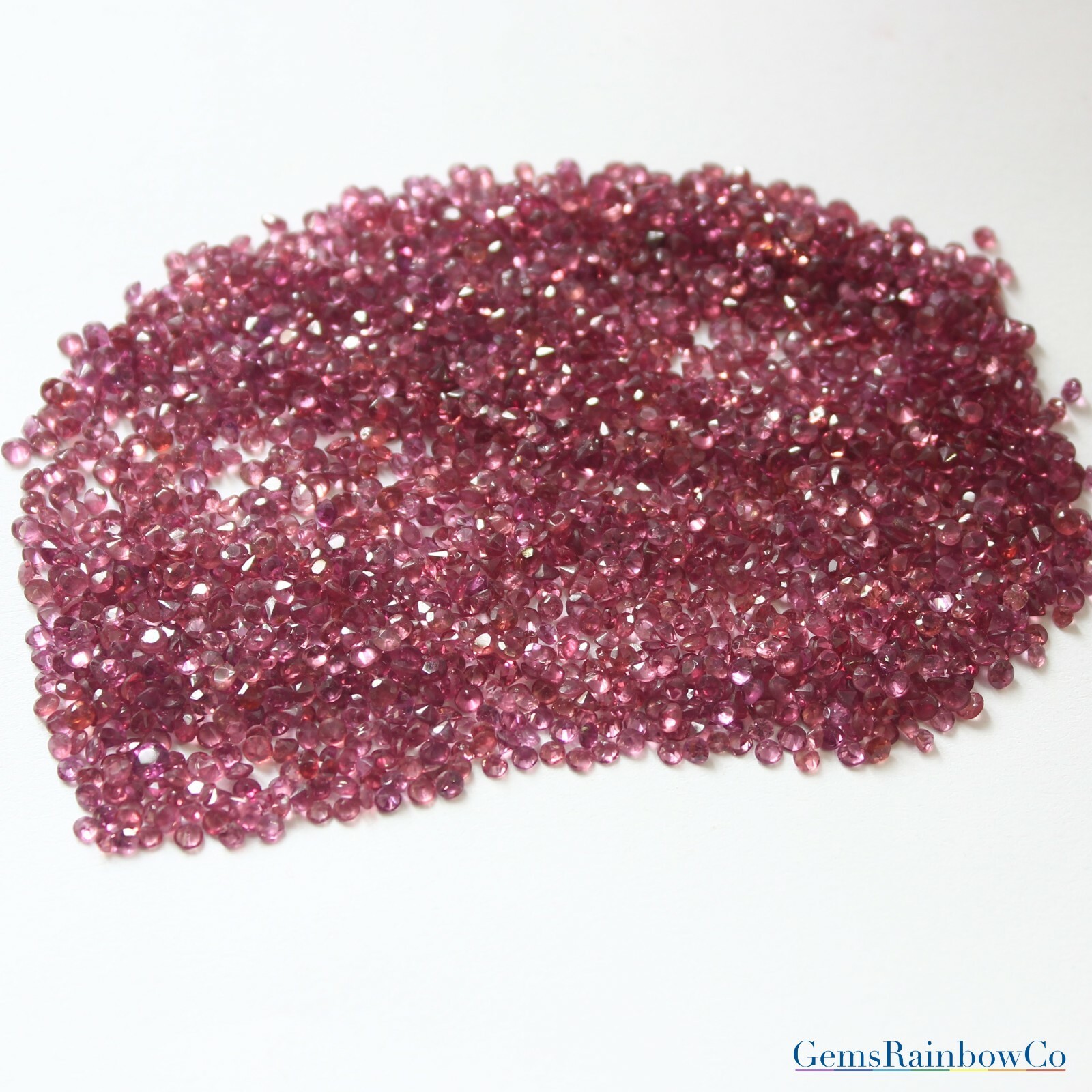 Natural Rhodolite Garnet Round Cut 2mm to 2.5mm Loose gemstone, in Lots 50 Piece