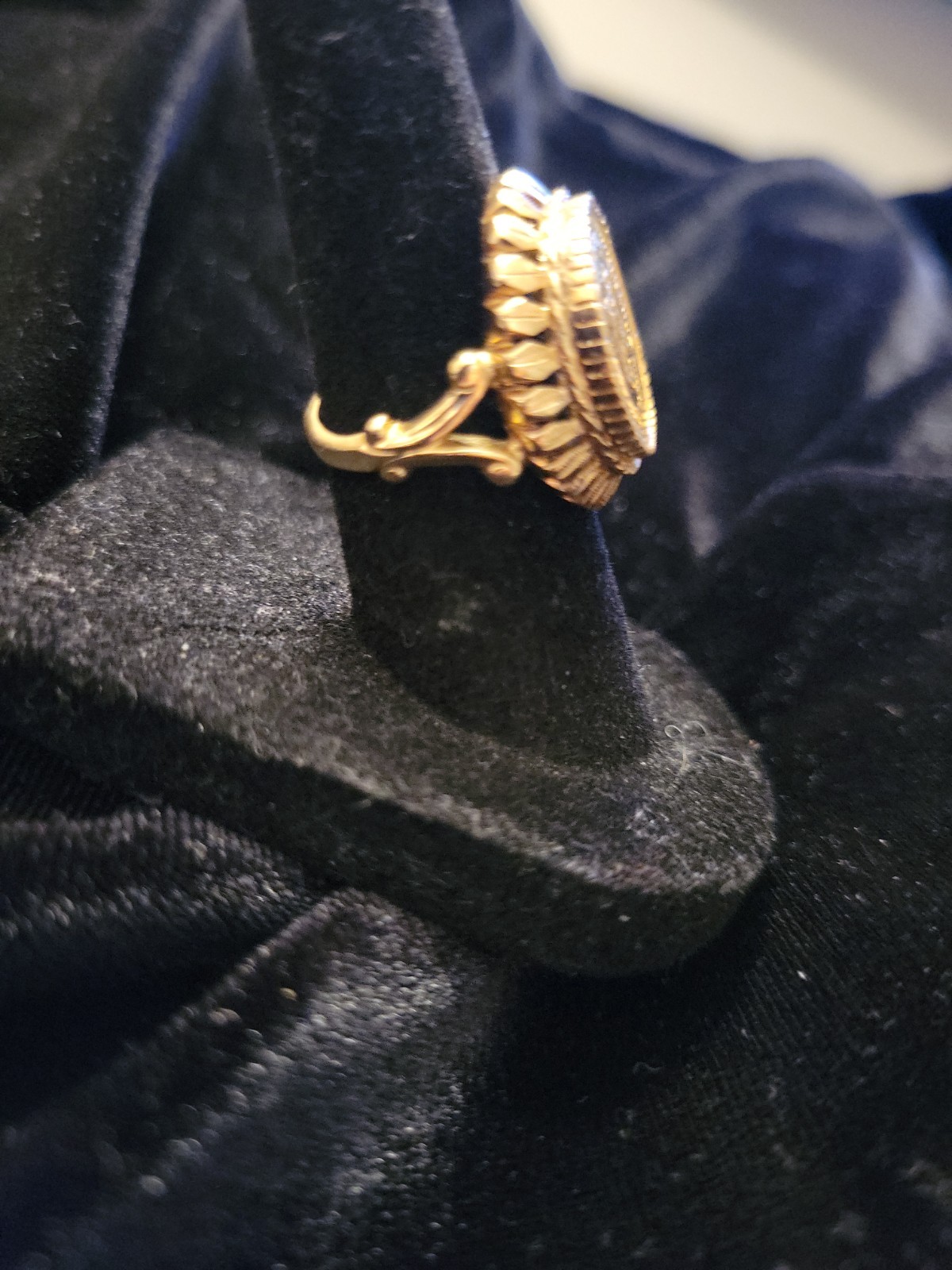 Genuine Mexican Dos Pesos Gold Coin set in a 14K Yellow Gold Ring