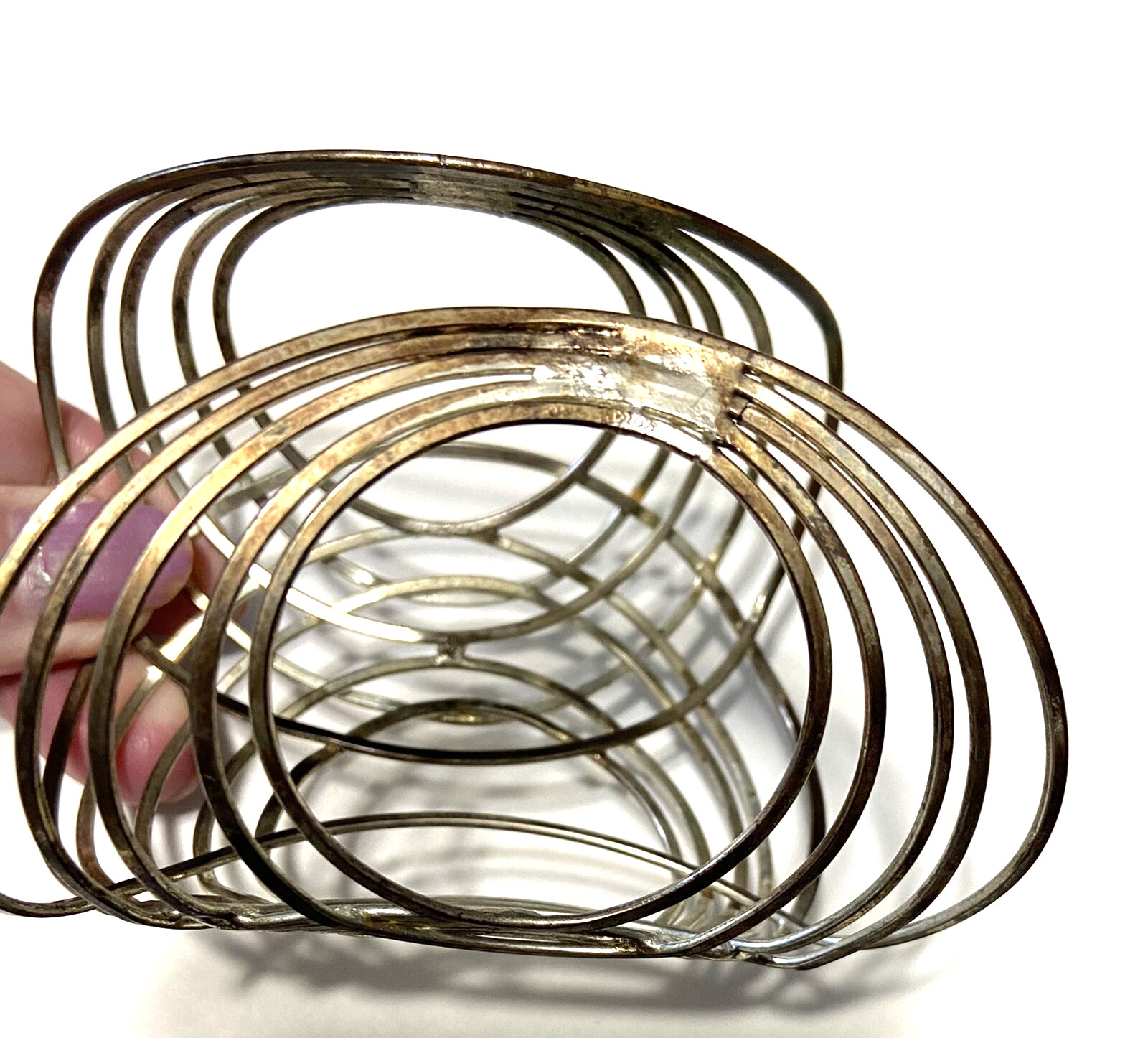 Artisan made Silver Wire Scroll Open Cuff Bracelet – 45g
