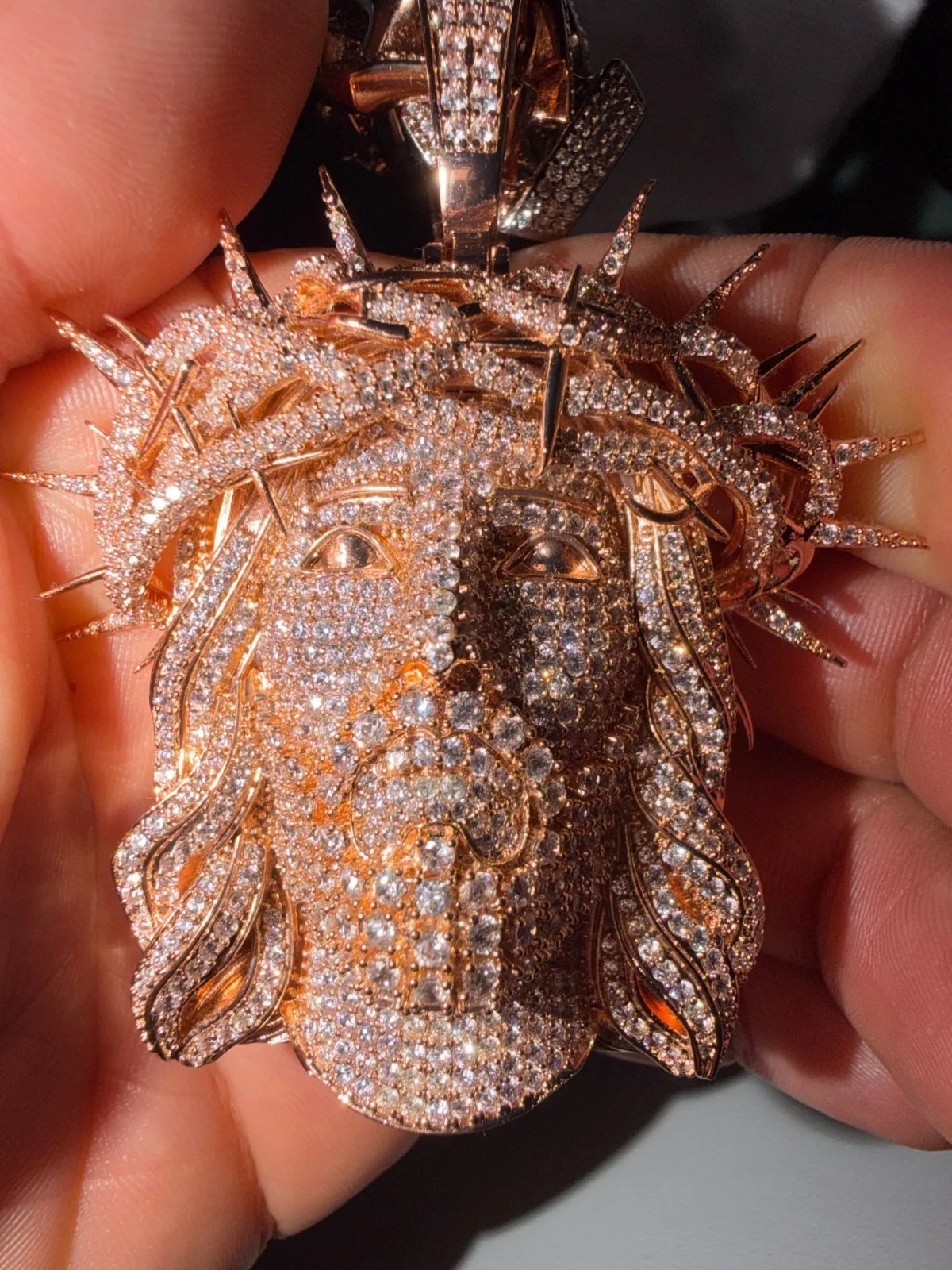 Iced Out Ratten Jesus Necklace Pendant for Men – Hip Hop Fashion Jewelry