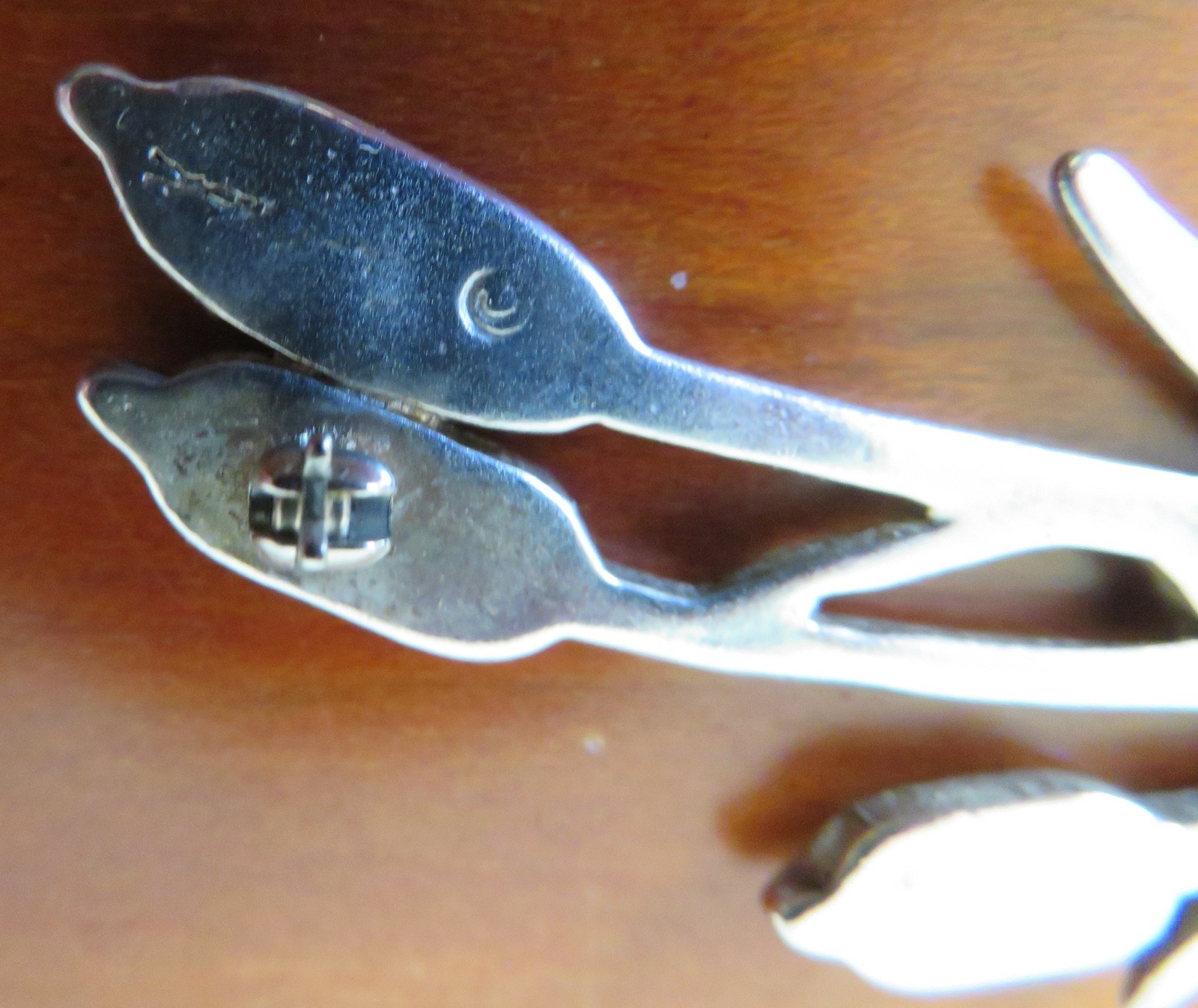 925 Sterling Silver Brooch, Cattails, 2.75″ x 7/8″, 3/8 oz/10g, with mark