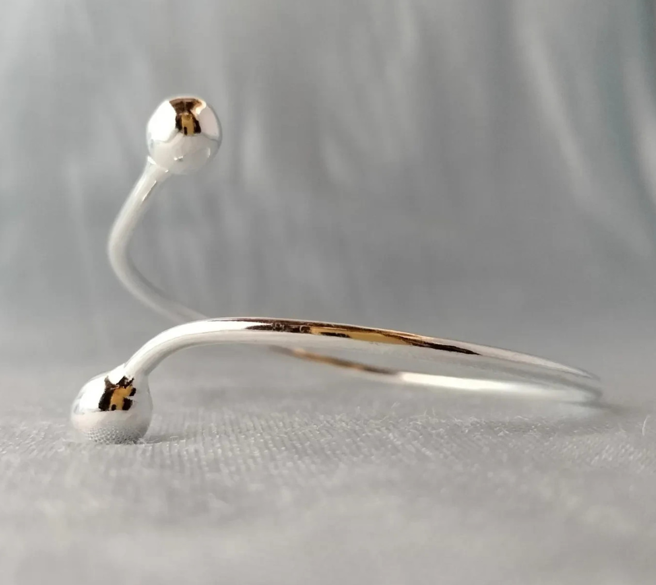 1 Pc 925 Silver Bangle, Unisex Bracelet Bangle kada , Openable Adjustable Hammer