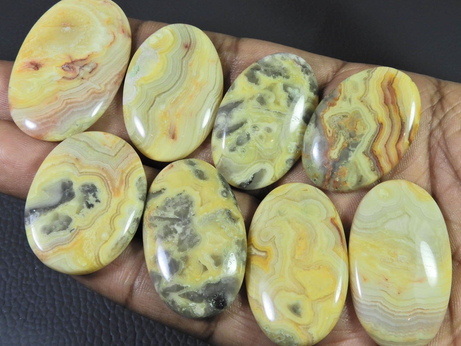 AA++ Natural Australian Crazy Lace Agate Oval Shape Cabochon Loose Gemstone Lot