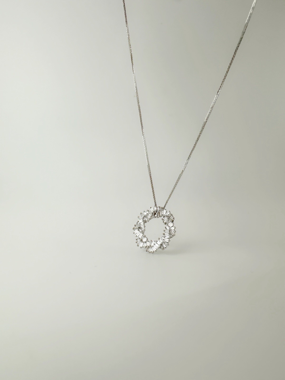18K Solid Gold Diamond Necklace Women 0.30ct Round VS-SI Real Gold Dainty Gift