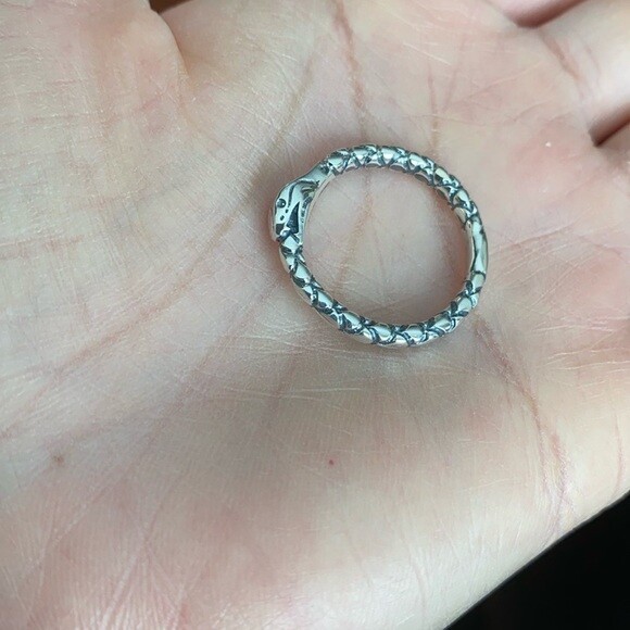 925 Sterling Silver Ouroboros Uroboros Snake Thumb Ring Any / All Size