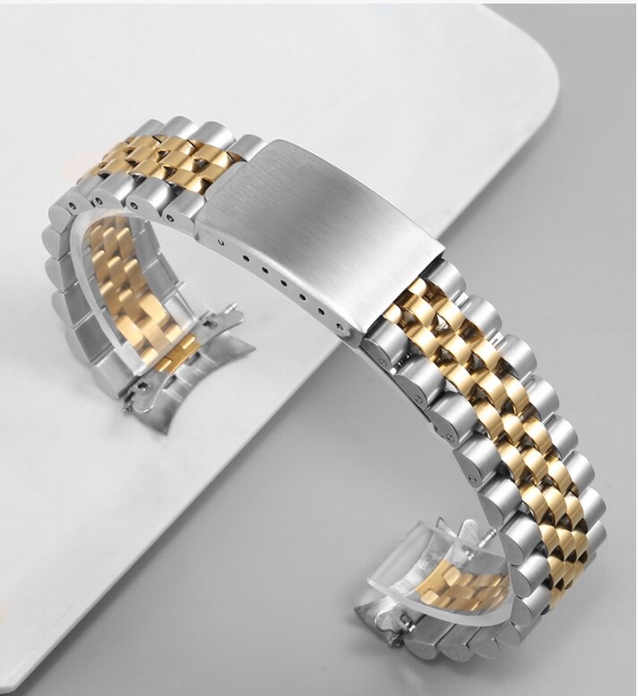 Premium Solid Stainless Steel Watch Band Strap Arc 13/17/18/19/20/21mm Fit Rolex