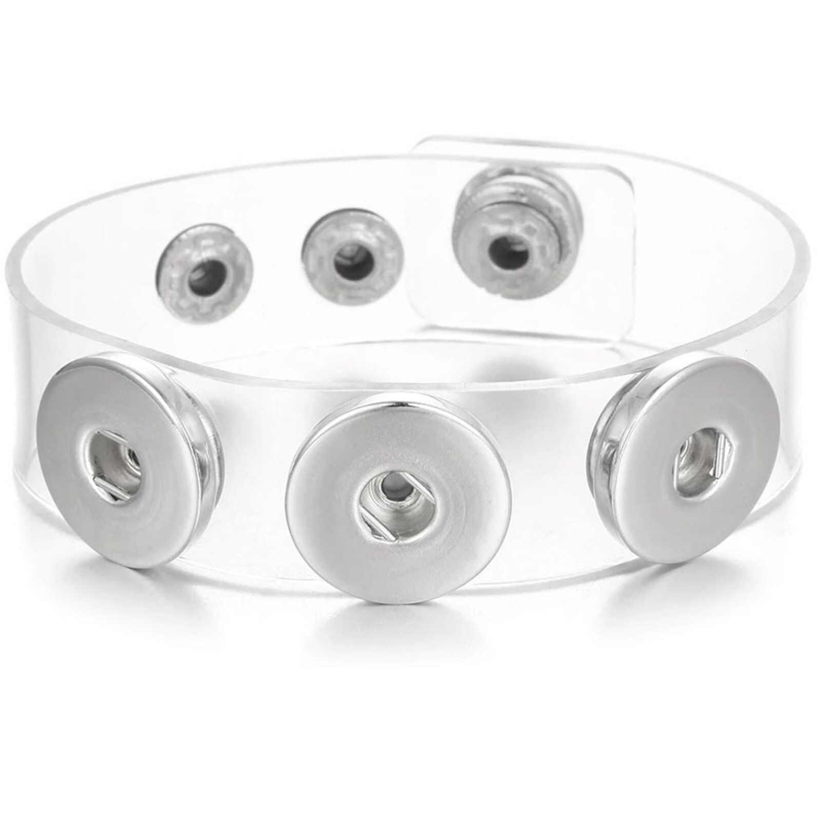 Snap Jewelry 9.5in Leather Ginger Charm Adjustable Bracelet Fits 18-20MM Buttons