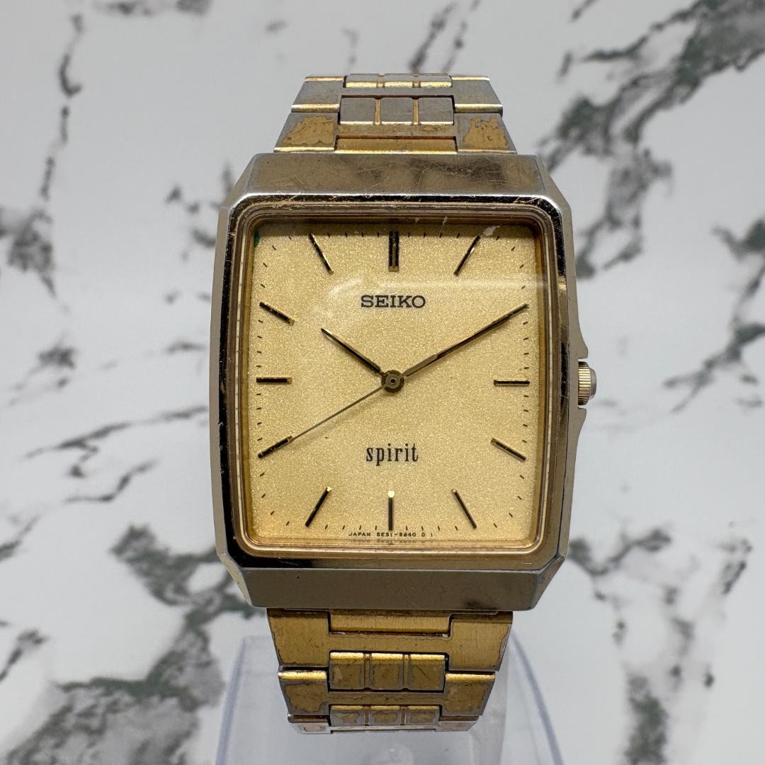 [Working Condition] SEIKO Spirit Square Gold