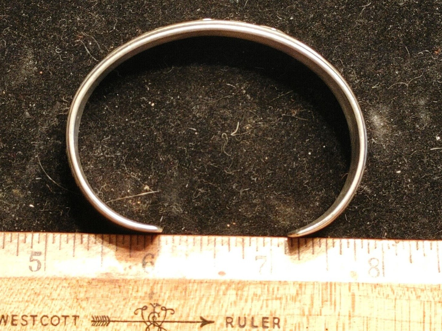 Tommy Singer Navajo, Sterling Silver Overlay Storyteller Cuff Bracelet
