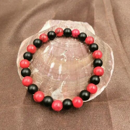 Natural Black White Pine Mixing Stone 8 mm Beaded Strand Bracelets Yoga Jewelry